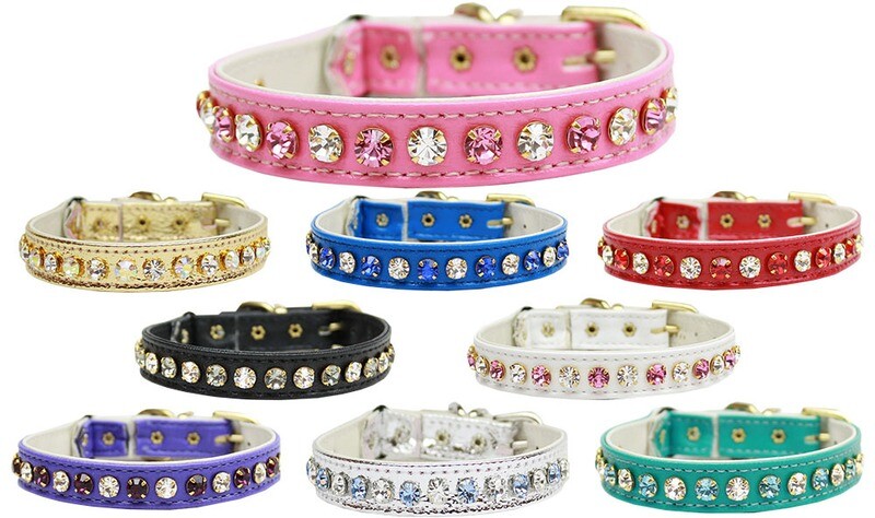 Cat Safety Collar, &quot;One Row Rhinestone Deluxe&quot;