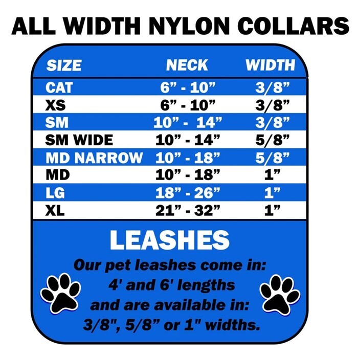 Dog &amp; Cat Nylon Collar and Leash, "Beach Lover"