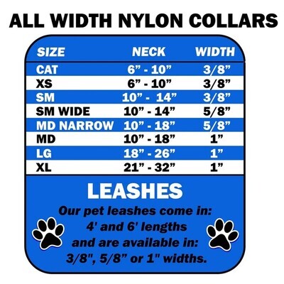Dog &amp; Cat Nylon Collar and Leash, &quot;Beach Lover&quot;