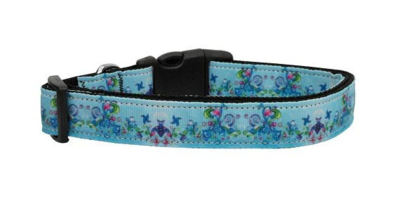 Dog &amp; Cat Nylon Collar and Leash, "Dreamy Blue"