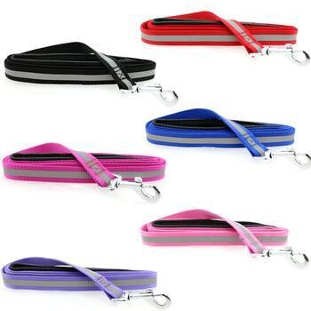 Reflective Nylon Leash with Soft Grip Handle - 3/4 in. Width x 5 ft. Length