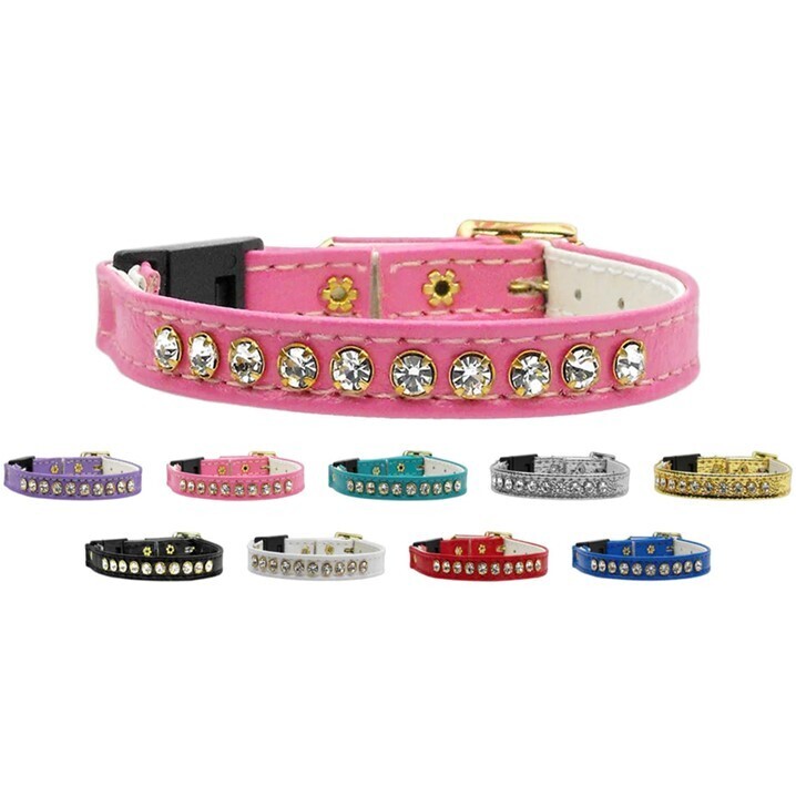 Cat Breakaway Buckle Collar, &quot;One Row Rhinestone&quot;