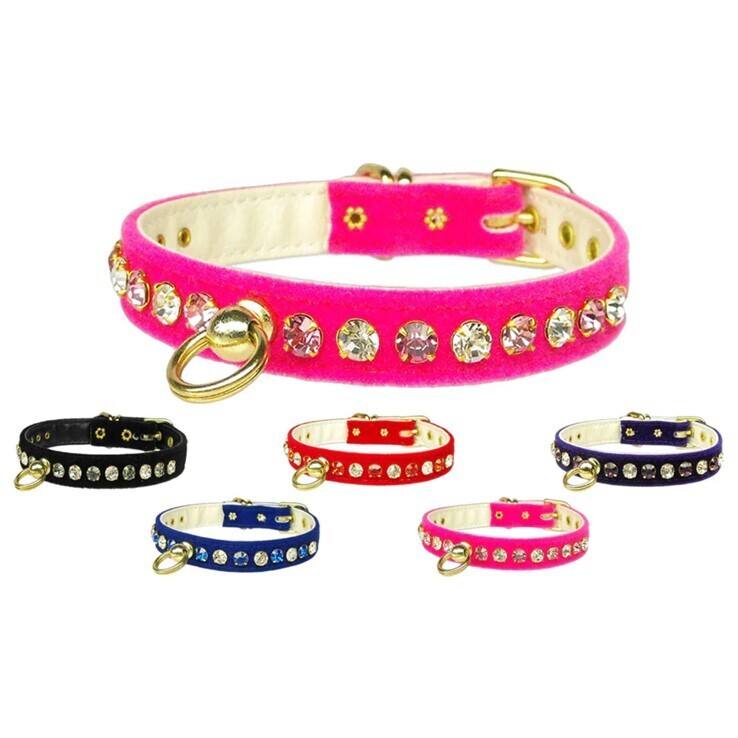 Dog, Puppy and Pet Collar, &quot;Velvet Deluxe&quot;
