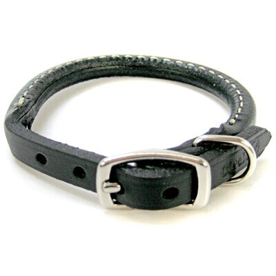 Circle T Rounded Collar - Black Oak Tanned Leather