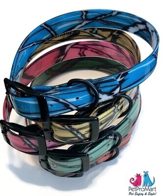 Custom BioThane® Dog Collars - Camouflage Hunting Collars for Dogs