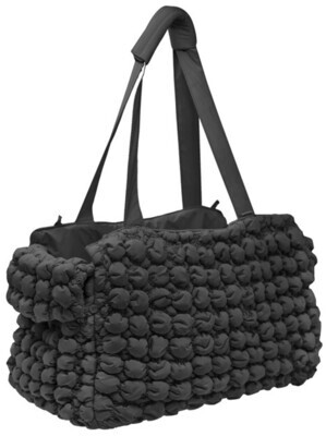 Ultra-Plush Black Designer Pet Carrier Bag