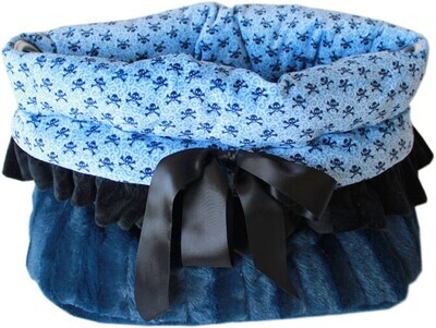 3-In-One "Pink or Blue Skulls" Snuggle Bugs Pet Bed