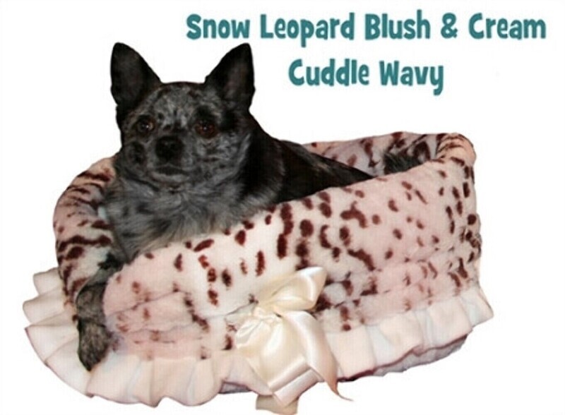 3-In-One Snow Leopard Fashion Cuddle Wavy Pet Bed