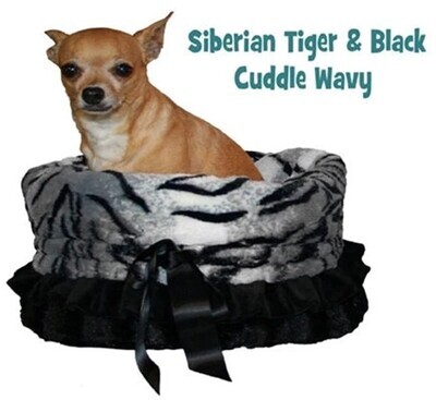 3-In-1 Siberian Tiger Fashion Cuddle Wavy Pet Bed