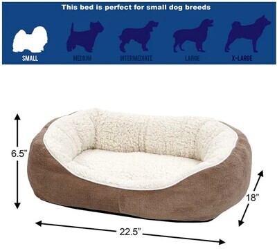 MidWest Quiet Time Boutique Cuddle Dog Bed - Taupe