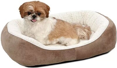 MidWest Quiet Time Boutique Cuddle Dog Bed - Taupe