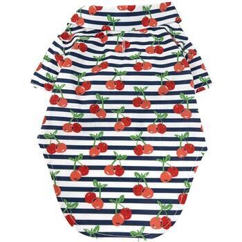 Hawaiian Camp Pet Shirt - Cherry Stripe