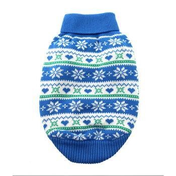 Snowflake and Hearts Dog Sweater