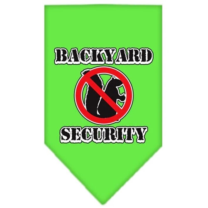 Pet and Dog Bandana Screen Printed, "Backyard Security" - Solid Colors
