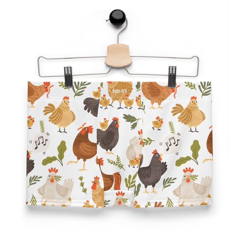 Funny chicken pattern boxer shorts