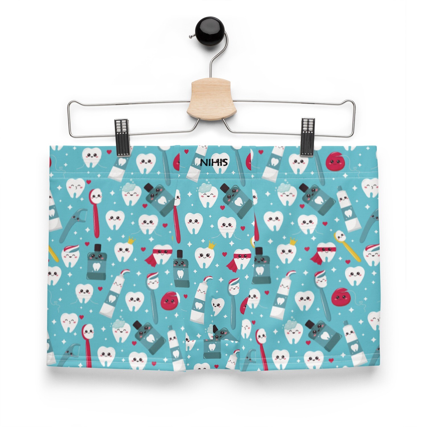 Funny tooth pattern boxer shorts