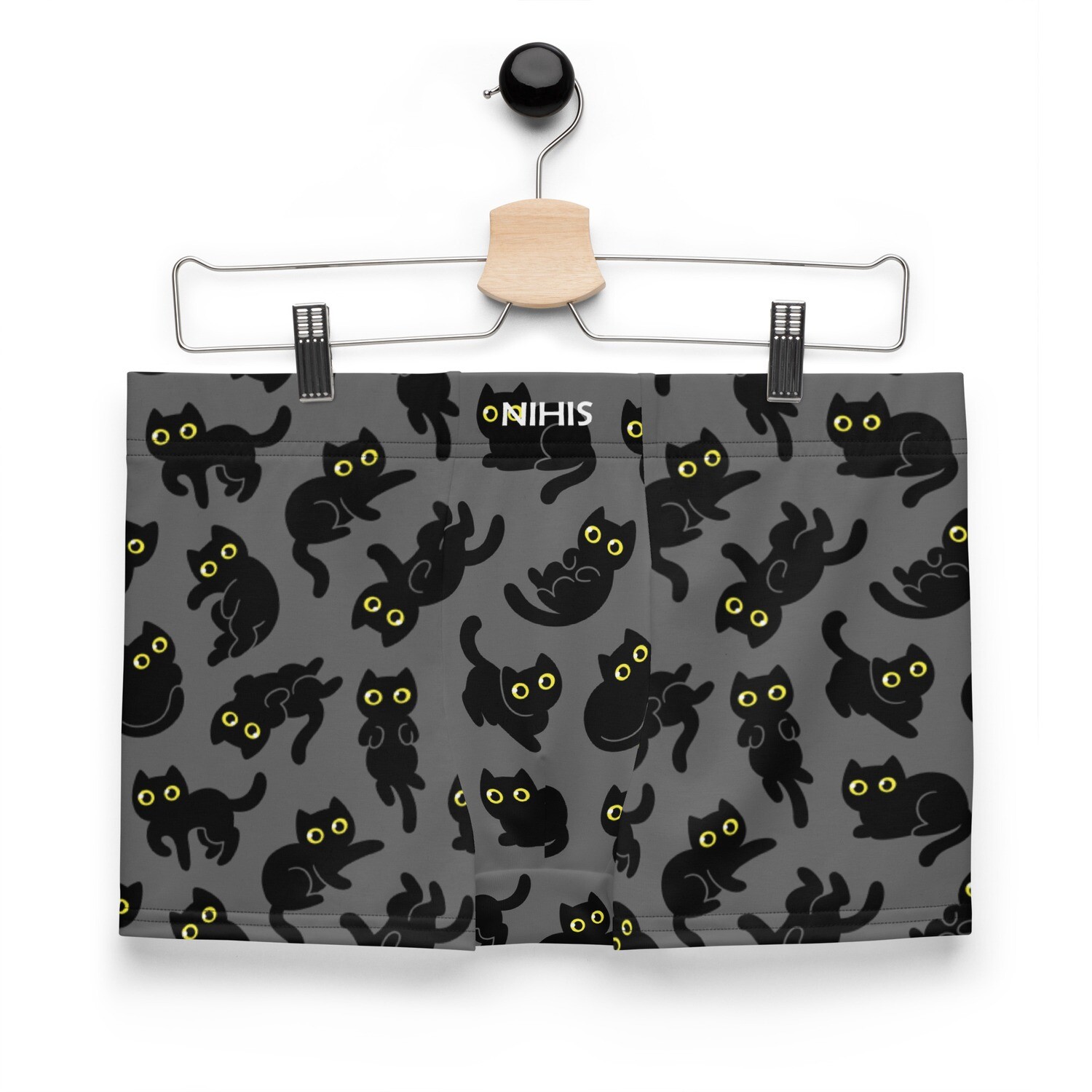 Black cat boxer shorts