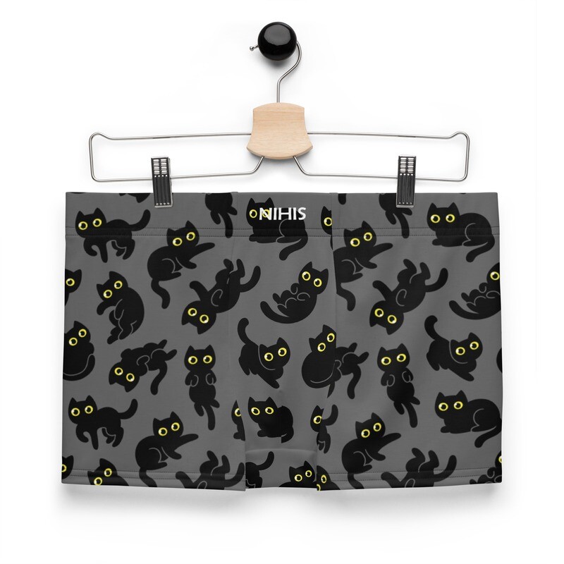 Black cat boxer shorts