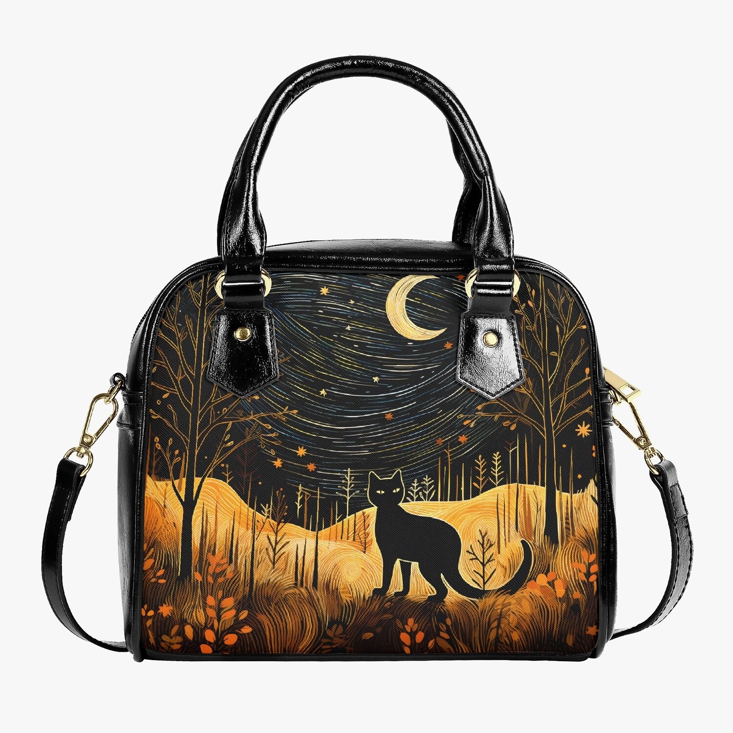 Black cat handbag