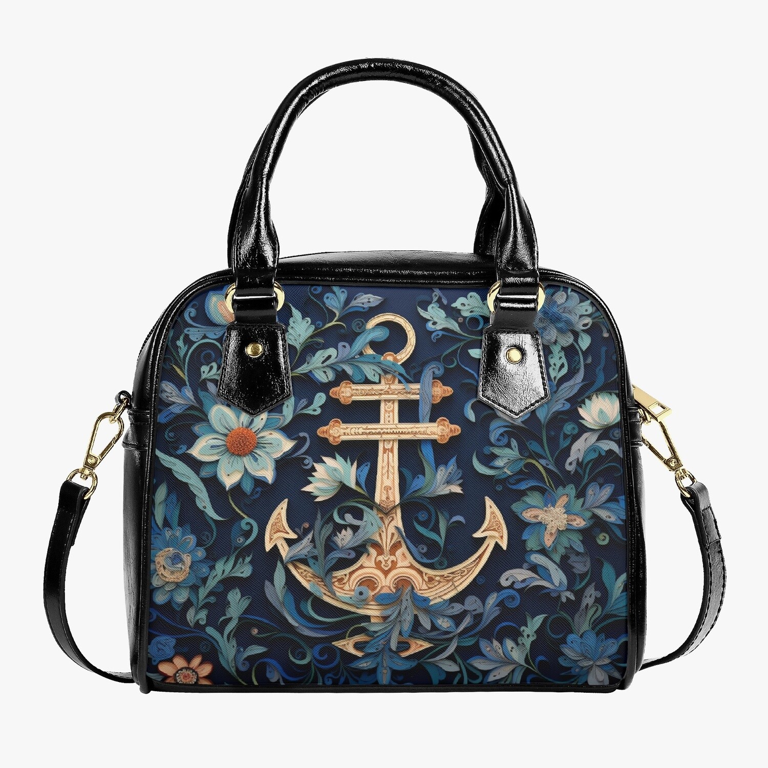 Floral anchor handbag