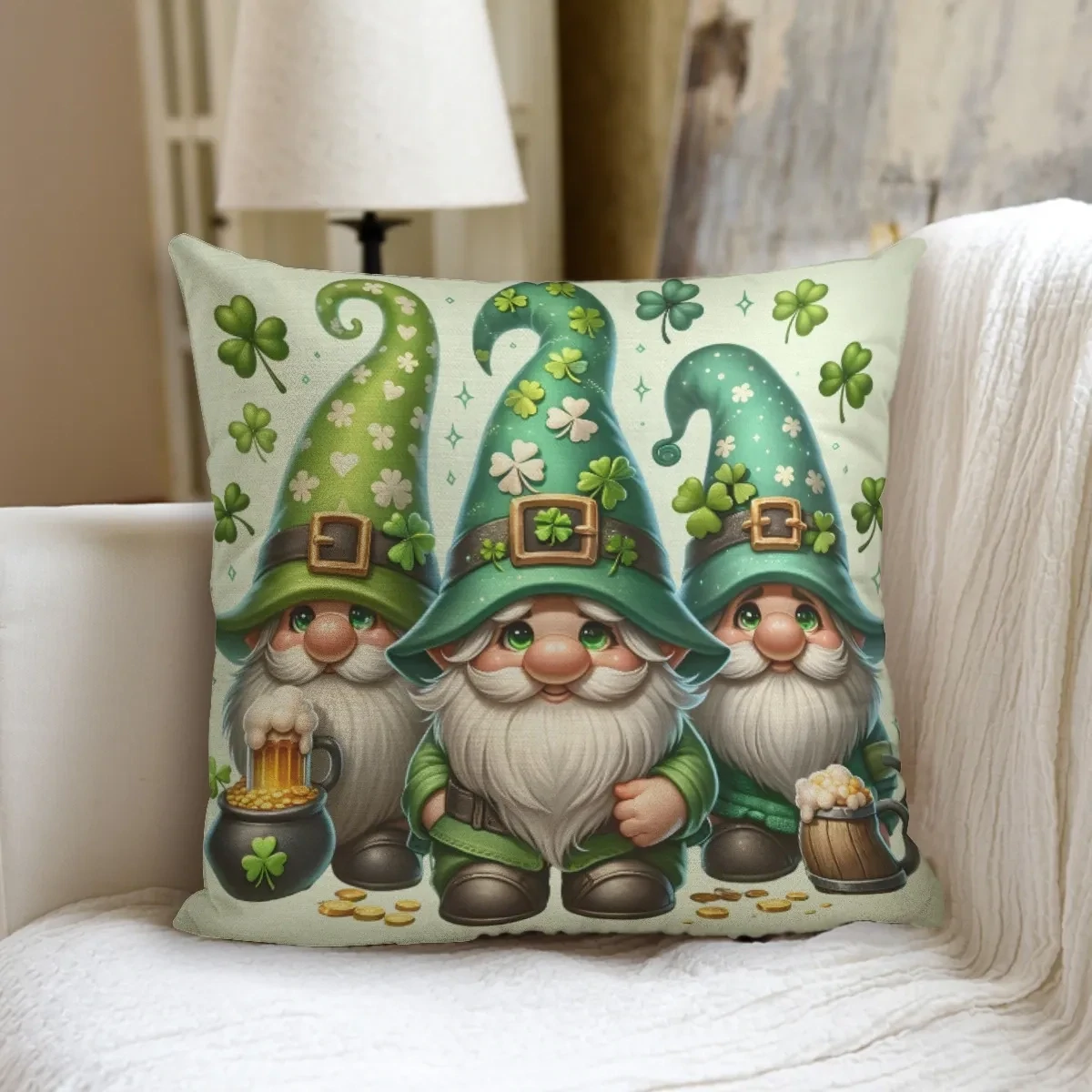Saint Patrick’s Day gnome pillow