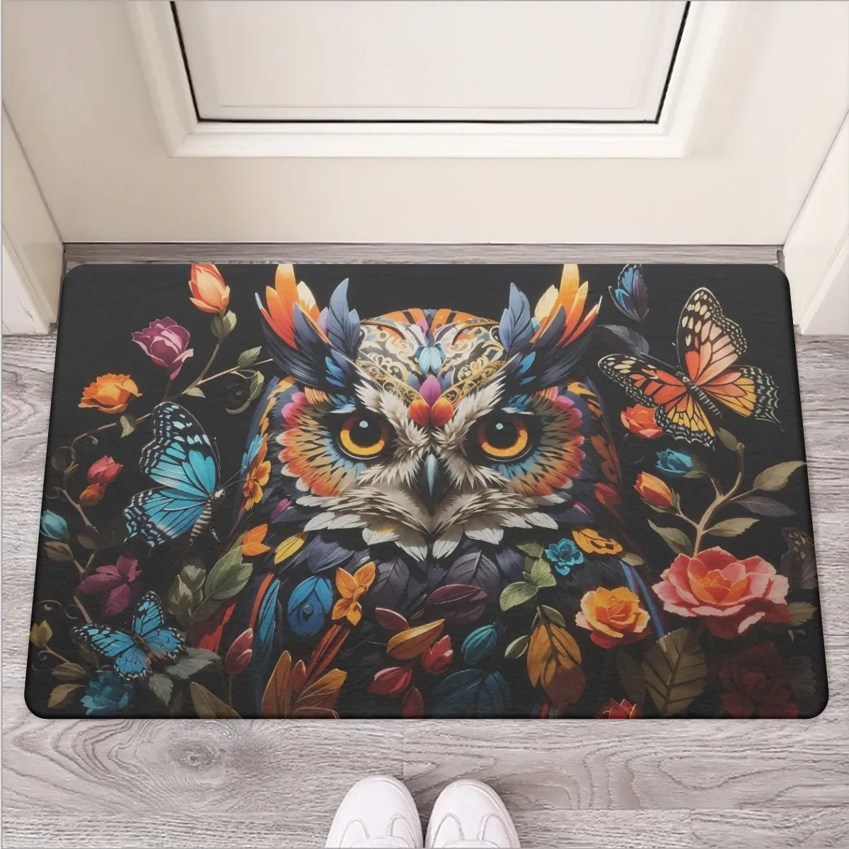 Dark Forestcore Owl Doormat