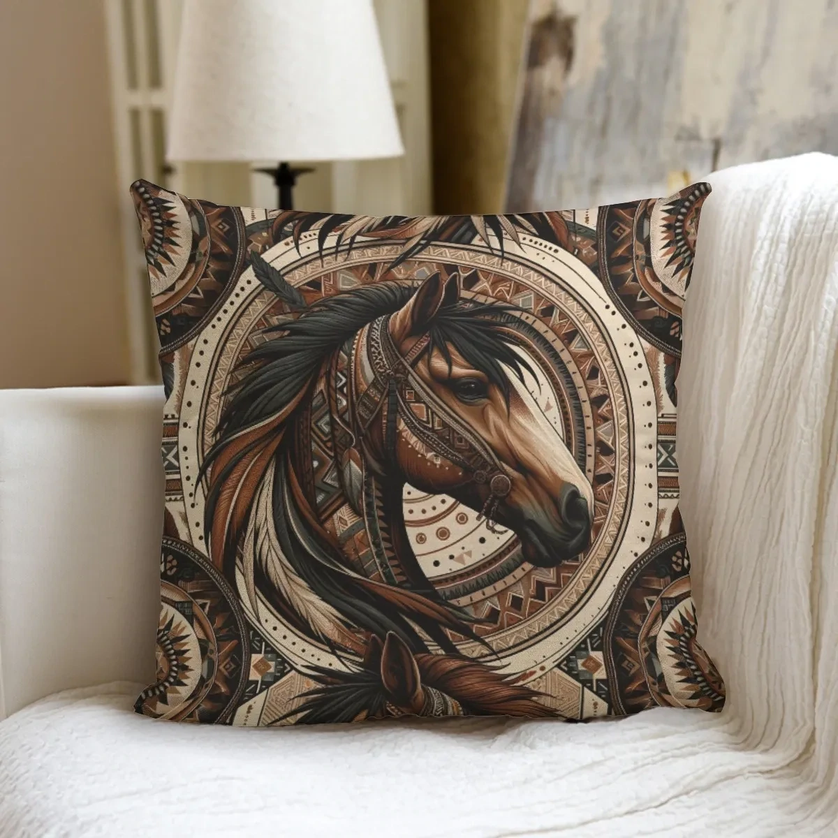 Western horse pillow