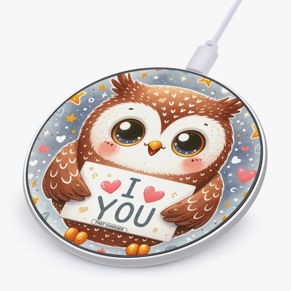 Cell Phone Charger 10W Fast Wireless Power Mat with Owl