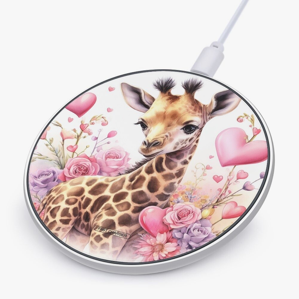Mobile Phone Charger 10W Fast Wireless Power Mat with Giraffe