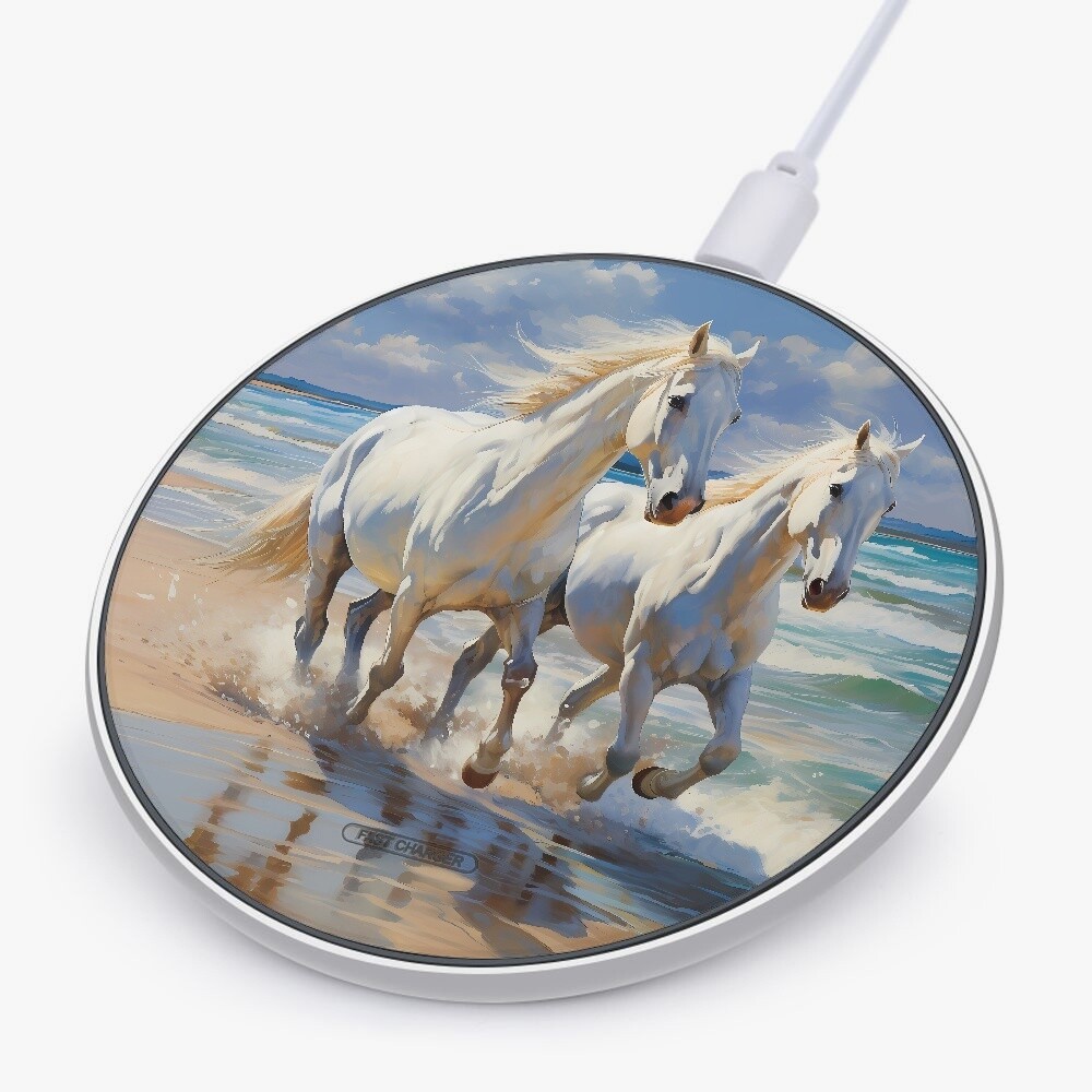 Mobile Phone Charger 10W Fast Wireless Power Mat with Horses