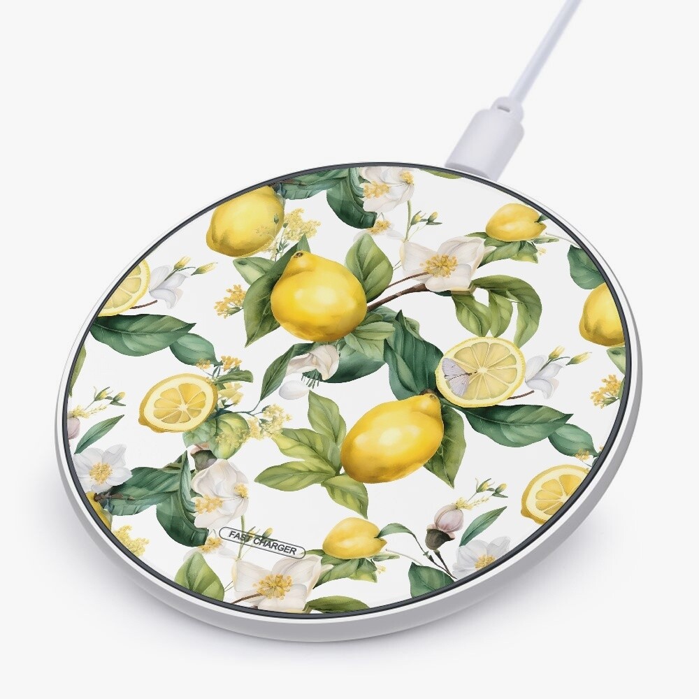 Cell Phone Charger 10W Fast Wireless Power Mat with Lemons