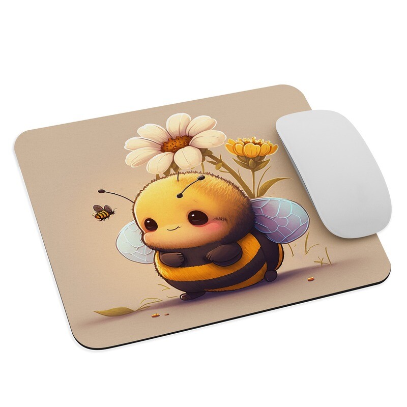 Cartoon bee mouse pad