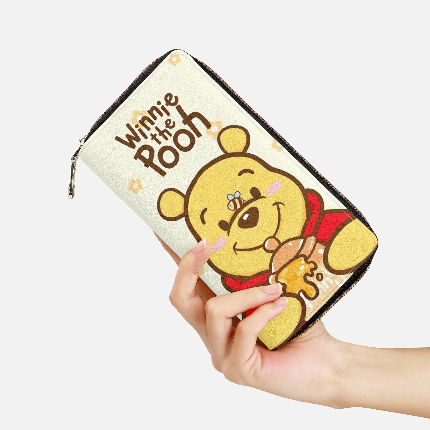 Long Zipper Pooh Bear with Honey Pot Purse