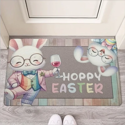 "Hoppy Easter" Hasen Fußmatte
