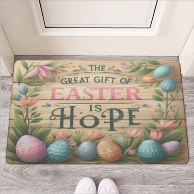"Das große Geschenk von Ostern ist die Hoffnung" Ostern Fußmatte