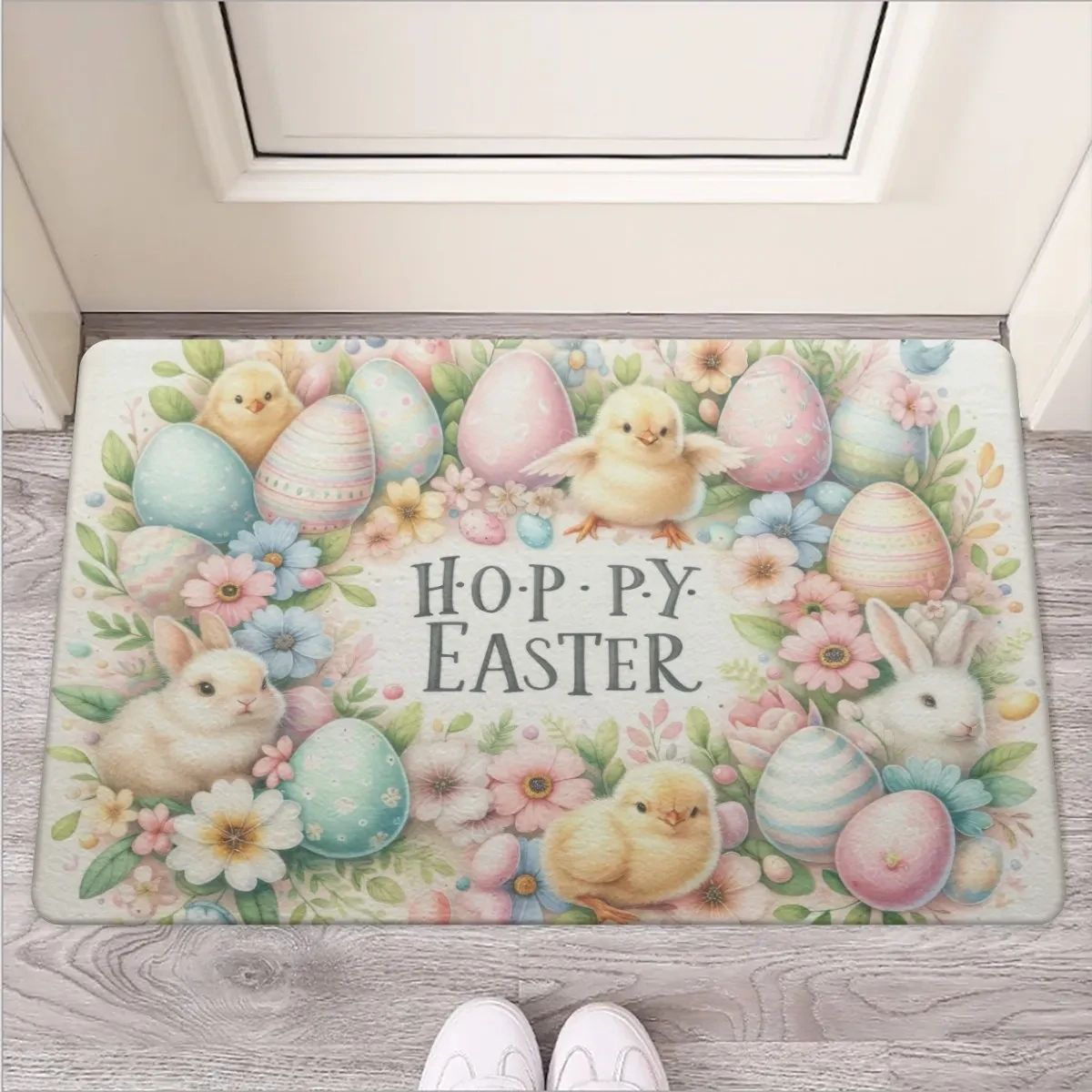 &quot;Hoppy Easter&quot; Ostern Fußmatte