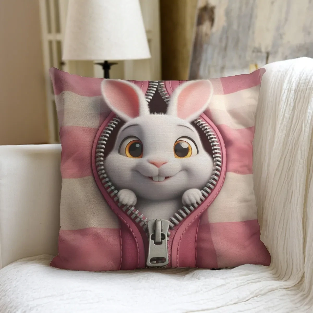 Funny bunny pillow