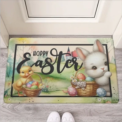 "Hoppy Easter" Osterhasen Fußmatte