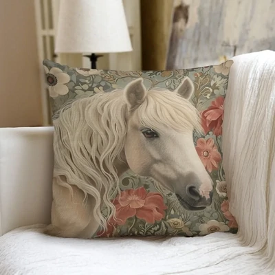 “Farmhouse” horse pillow