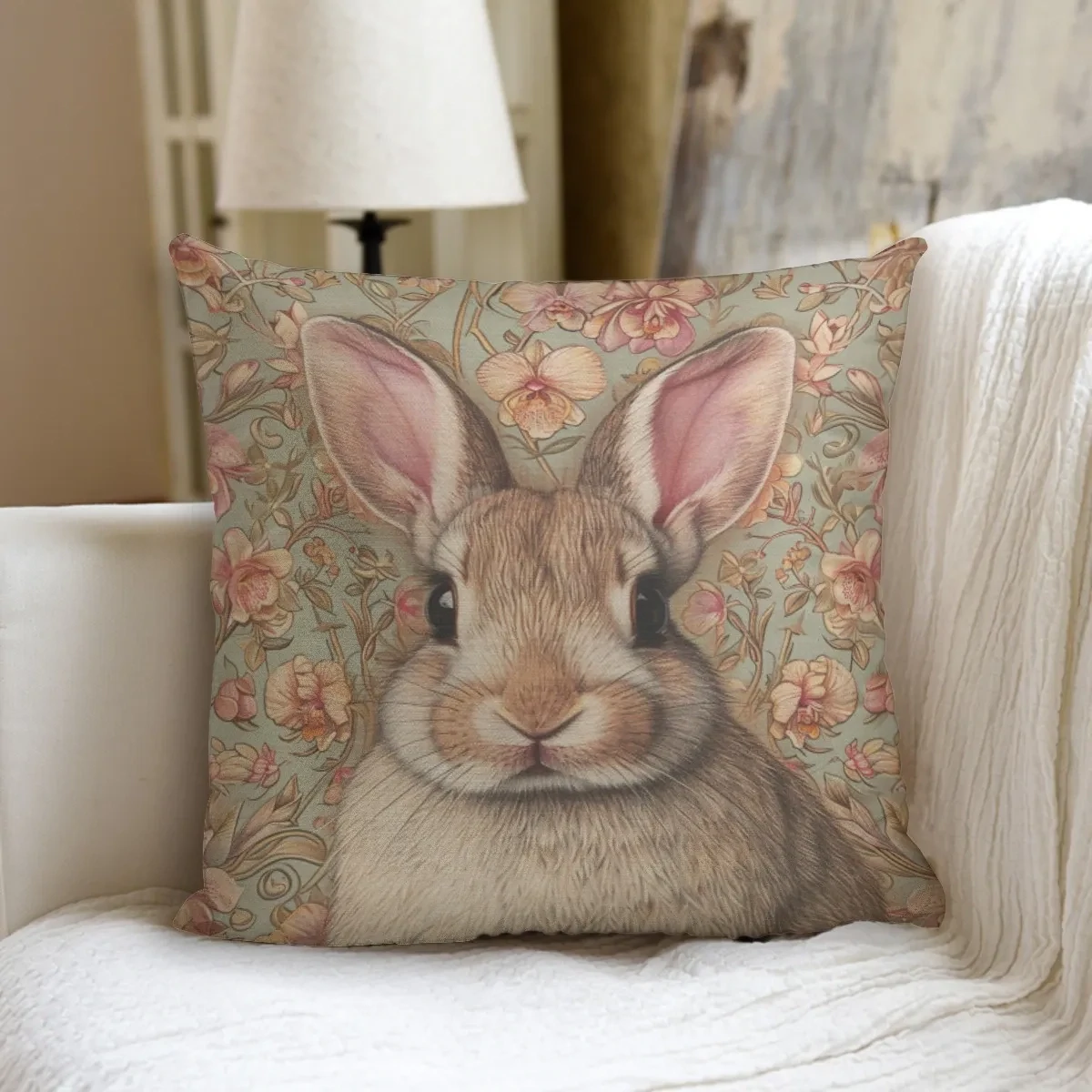 “Farmhouse” Rabbit Pillow
