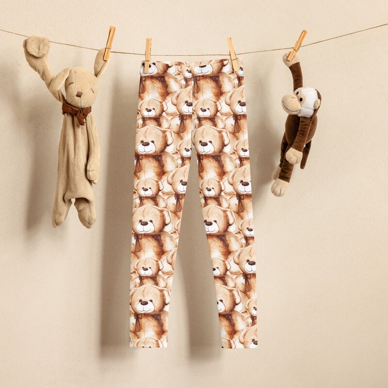 Kinder-Leggings Braune Teddybären