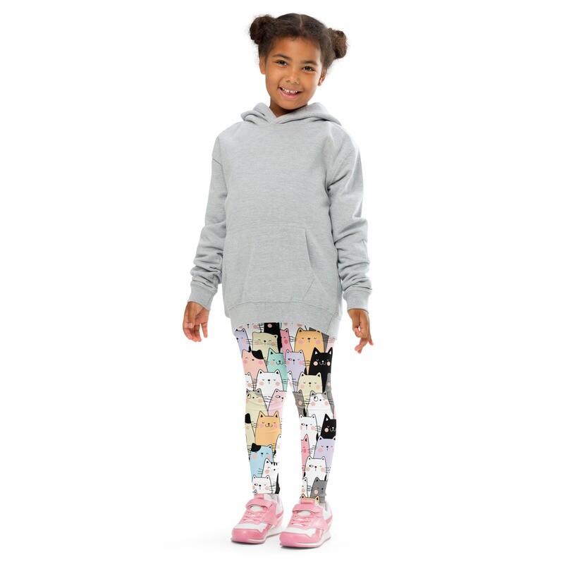 Children&#39;s leggings colorful cats