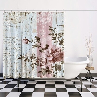 Vintage style &quot;Paris&quot; shower curtain