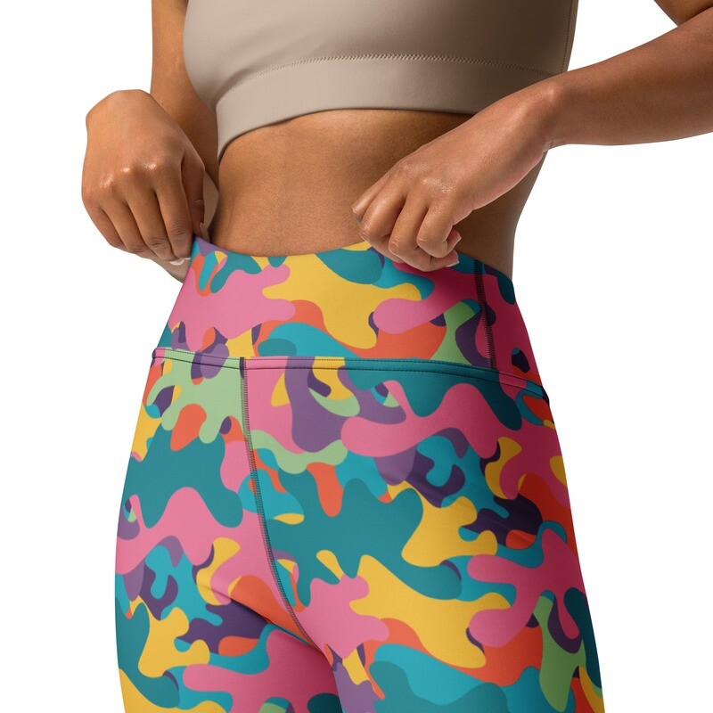 Camo Color High-Waist Leggings