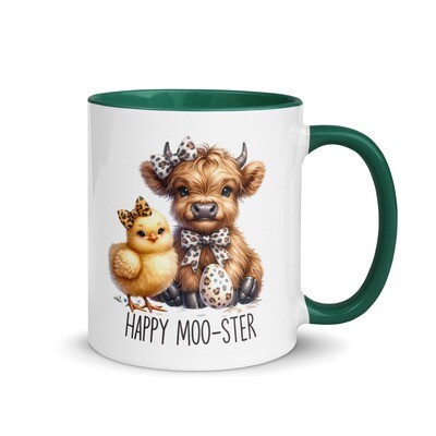 Farbige Keramik Tasse Highland Kuh "Happy Moo-ster"