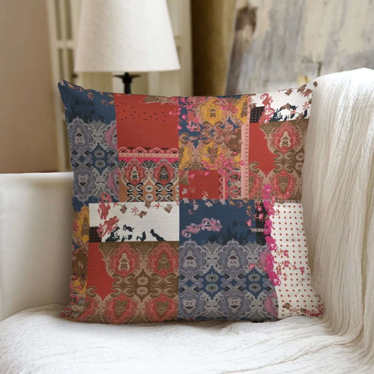 Patchwork Floral Pillow