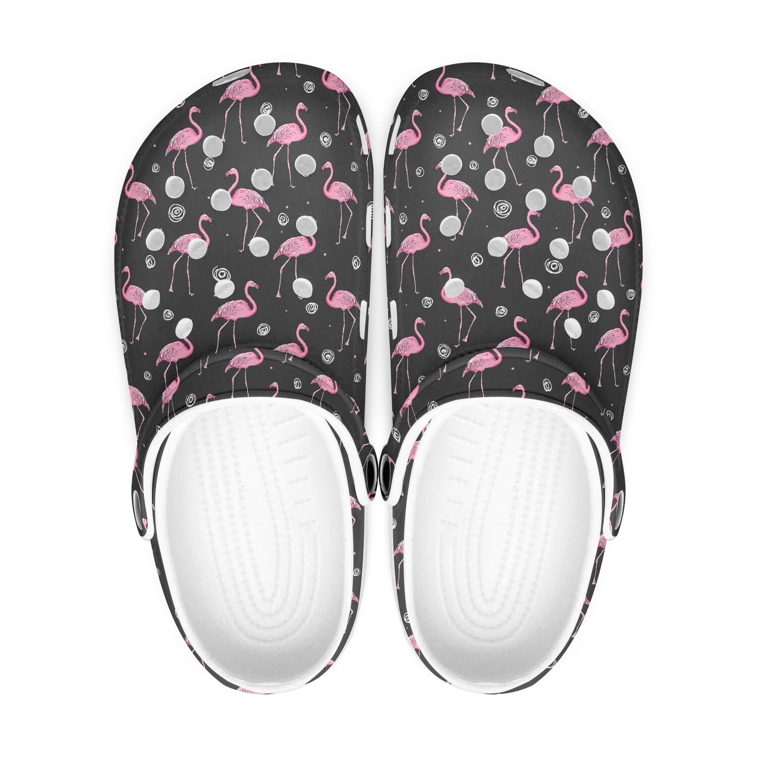 Schwarze Flamingo Clogs