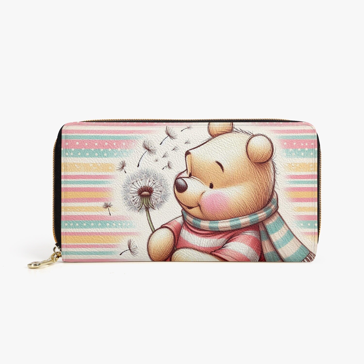 Long zipper wallet Winnie the Pooh with dandelion