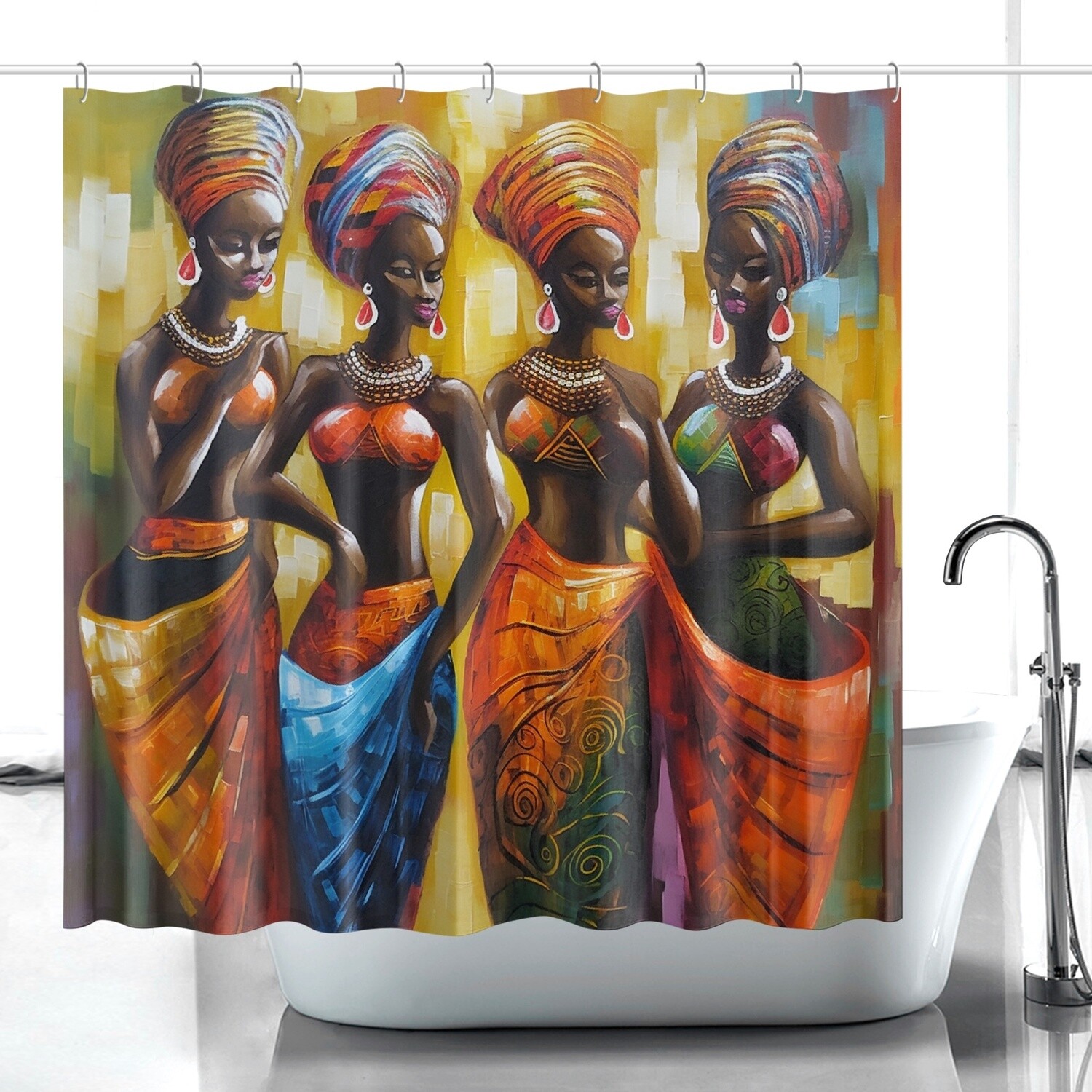 African women shower curtain