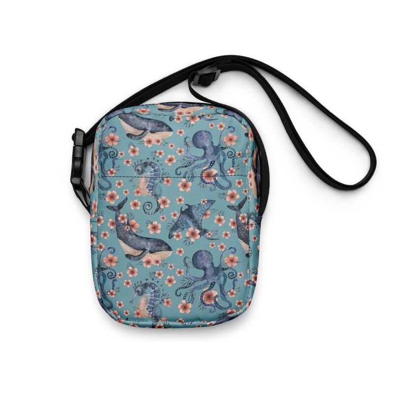 Maritime sea creatures utility shoulder bag